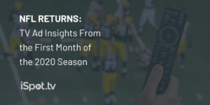 NFL Returns: TV Ad Insights From the First Month of the 2020 Season